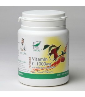 Vitamina C 1000 mg cu Maces & Acerola (aroma Portocale), 100 tablete imagine produs 2021 cufarulnaturii.ro