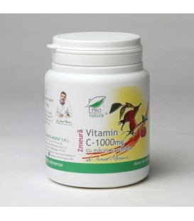 Vitamina C 1000 mg cu Maces & Acerola (aroma Zmeura), 100 tablete imagine produs 2021 cufarulnaturii.ro