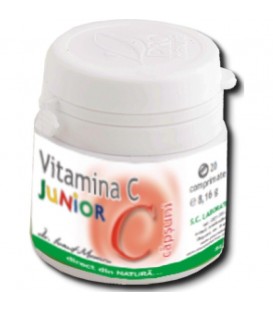 Vitamina C Junior (aroma capsuni), 20 tablete