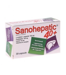 Sanohepatic, 40 + 30 capsule imagine produs 2021 cufarulnaturii.ro
