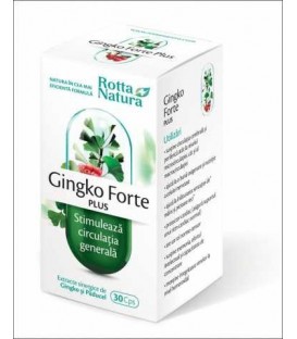 Gingko Forte Plus, 30 capsule imagine produs 2021 cufarulnaturii.ro