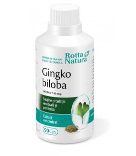 Ginkgo Biloba extract 60 mg, 90 capsule imagine produs 2021 cufarulnaturii.ro