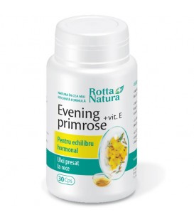 Evening Primrose + Vitamina E, 30 capsule imagine produs 2021 cufarulnaturii.ro