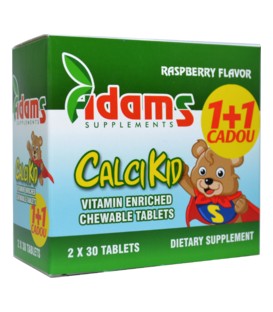 Calcikid,30 comprimate masticabile 1+1 gratis
