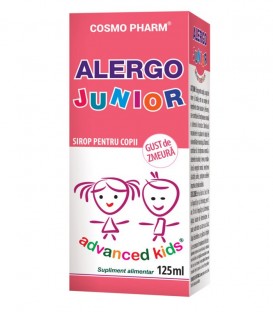 Sirop Alergo Junior cu gust de zmeura, 125 ml imagine produs 2021 cufarulnaturii.ro