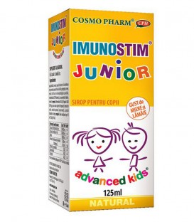 Sirop Imunostim Junior cu gust de miere si lamaie, 125 ml imagine produs 2021 cufarulnaturii.ro