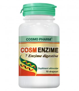 Cosm Enzime - 7 enzime digestive, 10 drajeuri imagine produs 2021 cufarulnaturii.ro