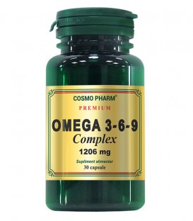 Premium Omega 3-6-9 Complex 1206 mg, 30 capsule imagine produs 2021 cufarulnaturii.ro