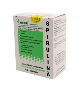 Spirulina 500 mg, 40 capsule imagine produs 2021 cufarulnaturii.ro