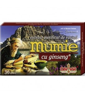 Mumie cu ginseng (extract purificat de rasina), 30 tablete imagine produs 2021 cufarulnaturii.ro