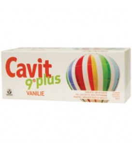 cavit 9 plus vanilie, 20 tablete masticabile