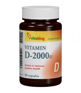 Vitamina D3 2000 UI, 90 capsule imagine produs 2021 cufarulnaturii.ro