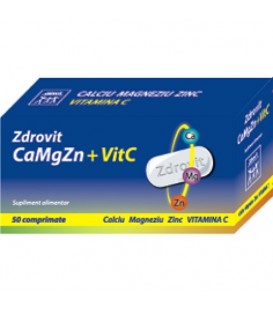 calciu + magneziu + zinc + vitamina c, 50 tablete