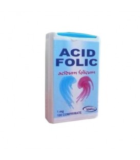 Acid Folic 1 mg, 100 tablete imagine produs 2021 cufarulnaturii.ro