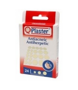 plasture antiacneic si antiherpetic - qplaster, 24 bucati
