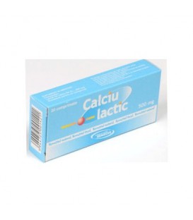 Calciu lactic 500 mg, 20 tablete