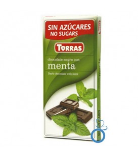 Ciocolata neagra cu menta, 75 grame imagine produs 2021 cufarulnaturii.ro