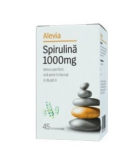 Spirulina 1000 mg, 45 tablete imagine produs 2021 cufarulnaturii.ro