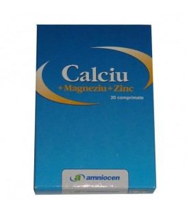 Calciu + Magneziu + Zinc, 20 tablete