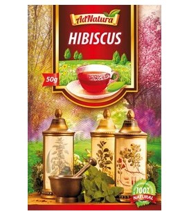 Ceai din flori de hibiscus, 50 grame imagine produs 2021 cufarulnaturii.ro