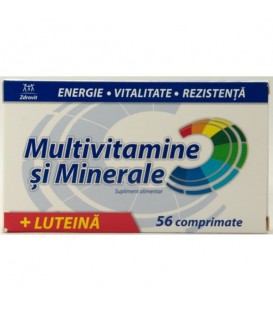 Multivitamine + minerale + luteina, 56 tablete imagine produs 2021 cufarulnaturii.ro