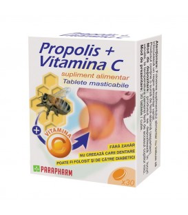 Propolis + vitamina C, 30 capsule imagine produs 2021 cufarulnaturii.ro