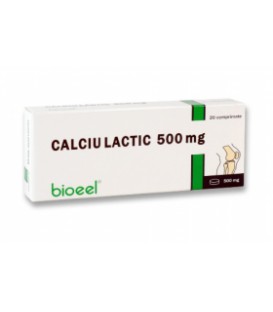 Calciu lactic 500 mg, 20 tablete