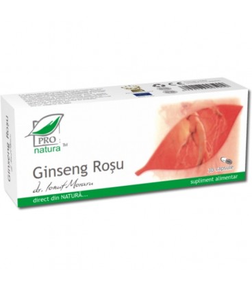 Ginseng Rosu, 30 capsule blister