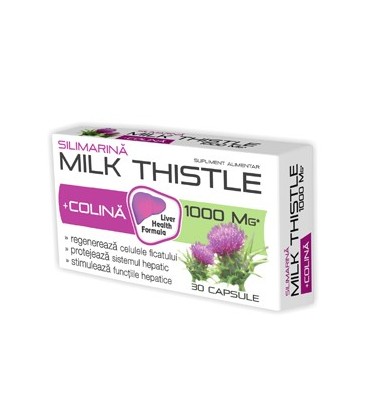 Milk Thistle + Colina, 30 capsule