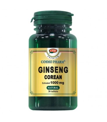 Premium Ginseng Corean 1000 mg, 30 comprimate