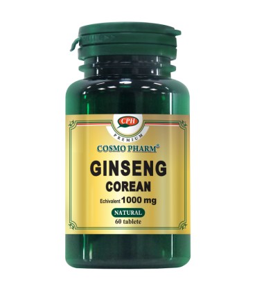 Premium Ginseng Corean 1000 mg, 60 comprimate