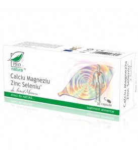 Calciu Magneziu Zinc Seleniu, 30 capsule
