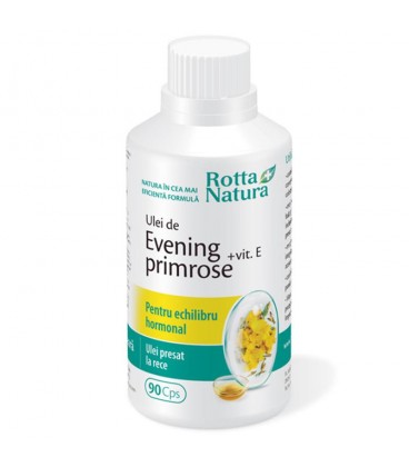 Evening Primrose + vitamina E, 90 capsule