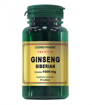 Premium Ginseng Siberian 1000 mg, 30 comprimate