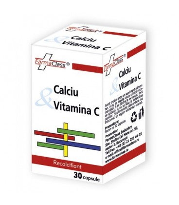 Calciu Vitamina C, 30 capsule