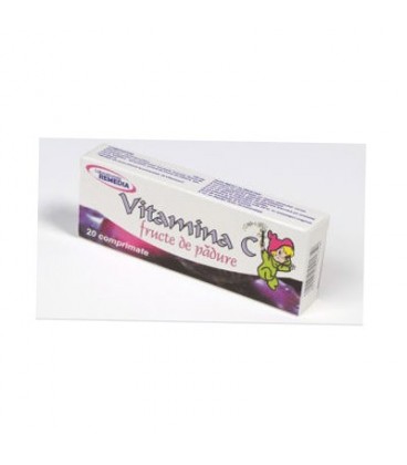 Vitamina C 100mg, fructe de padure, 20 comprimate