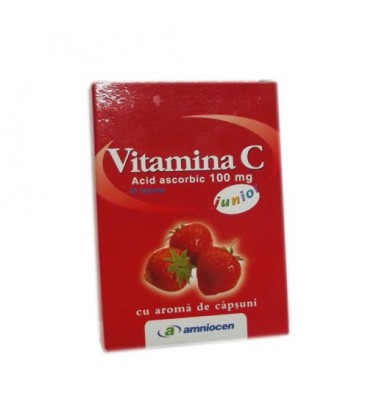 Vitamina C cu capsuni, 180 mg x 20 comprimate